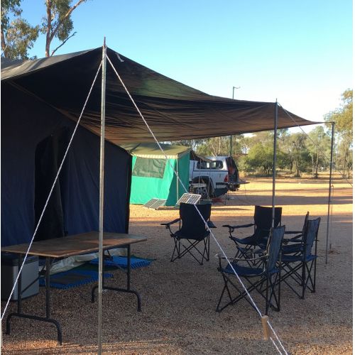 Malla sombreadora camping